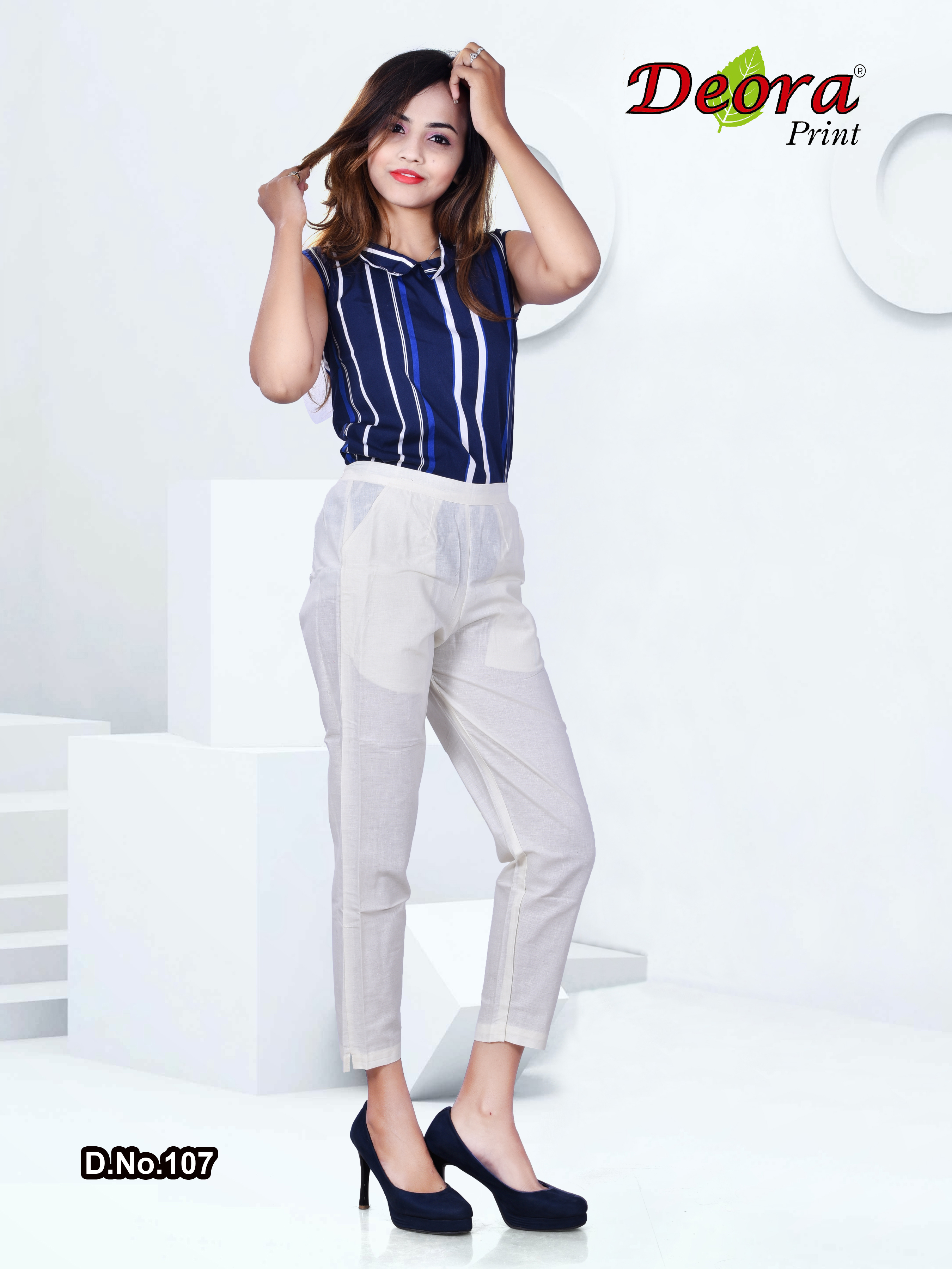 Deora Print collection: Cotton Cigarette / Pencil Pants