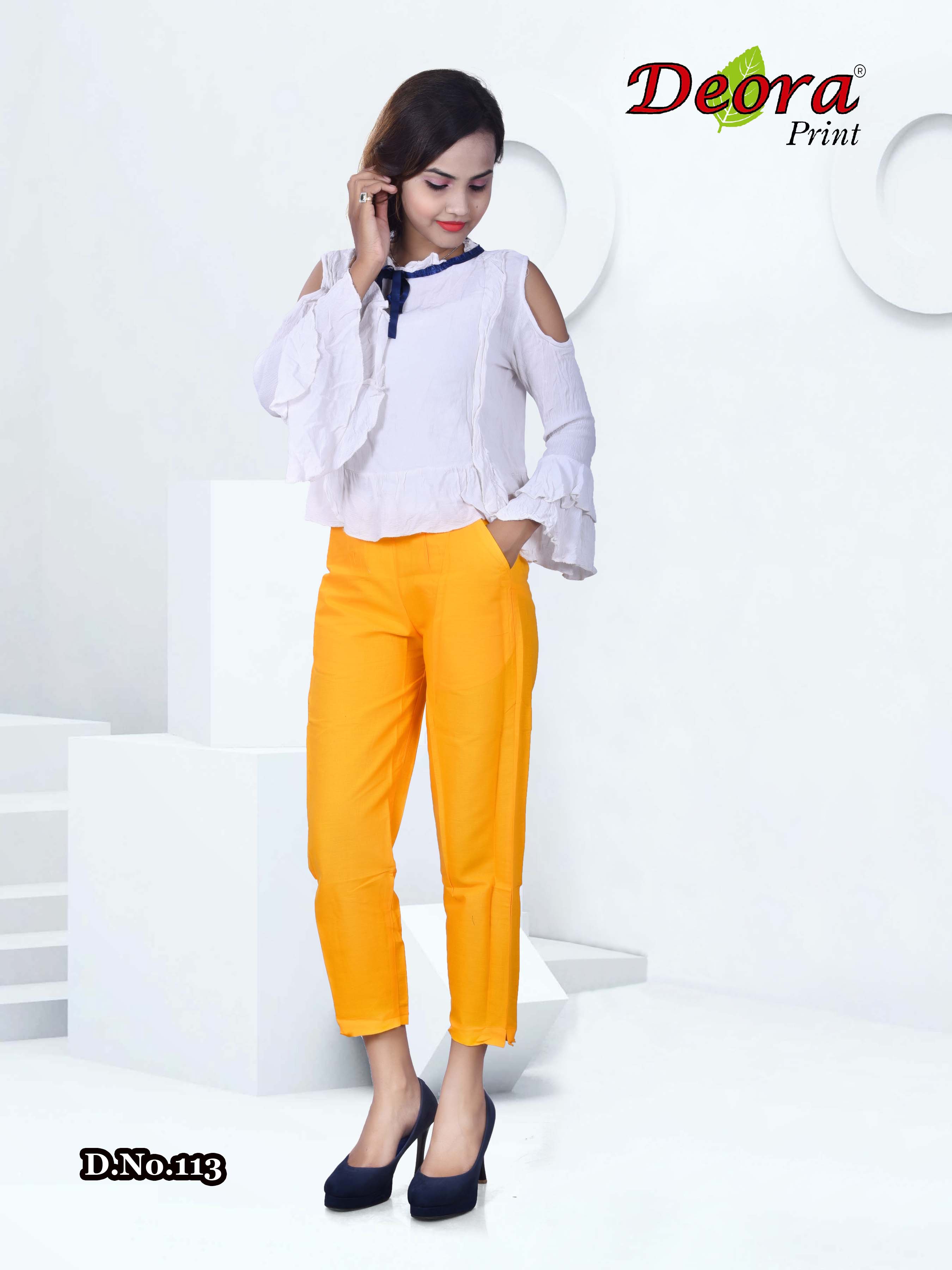 Deora Print collection: Cotton Cigarette / Pencil Pants