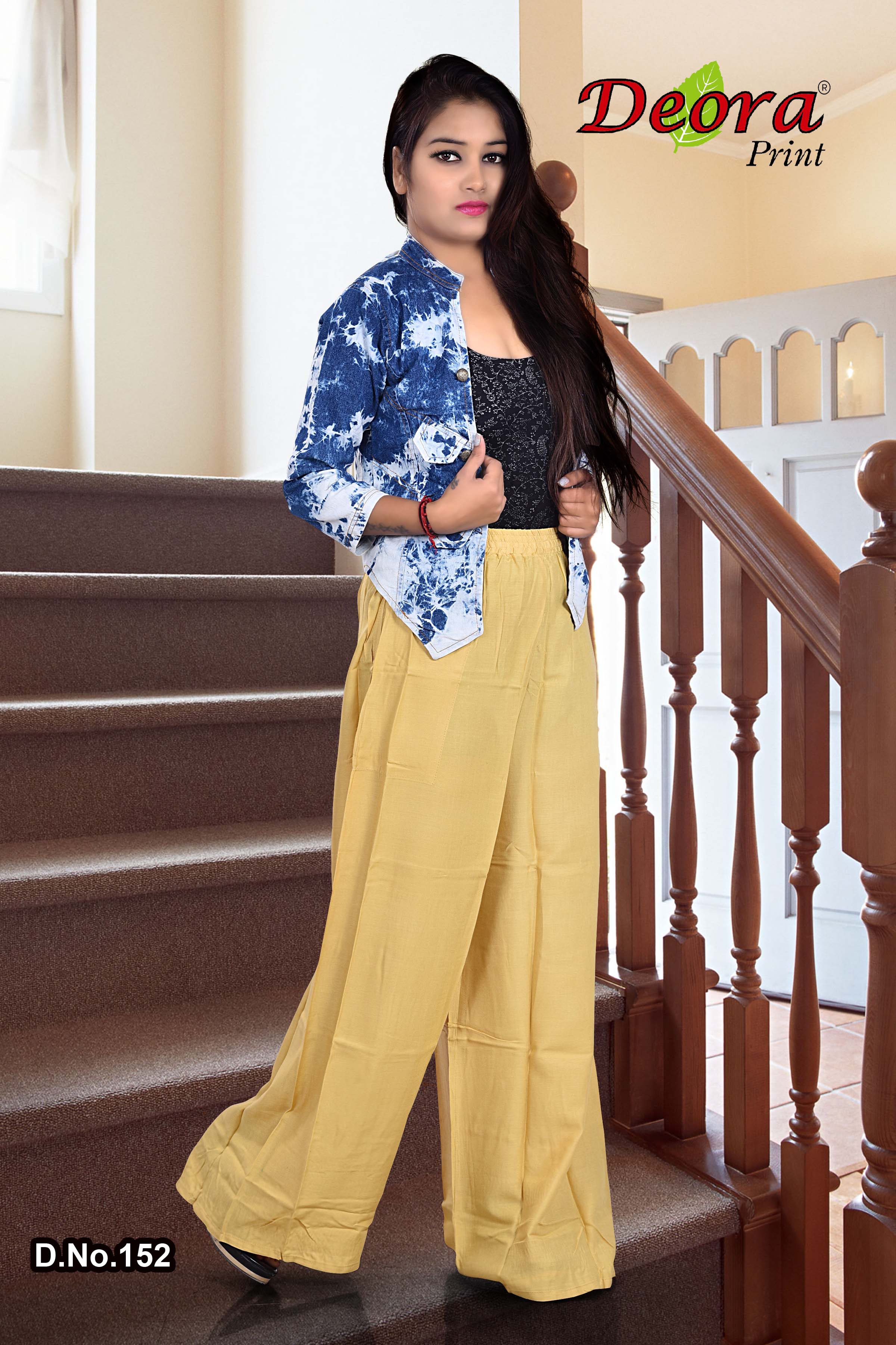 Deora Print collection: Rayon Plain Palazzos