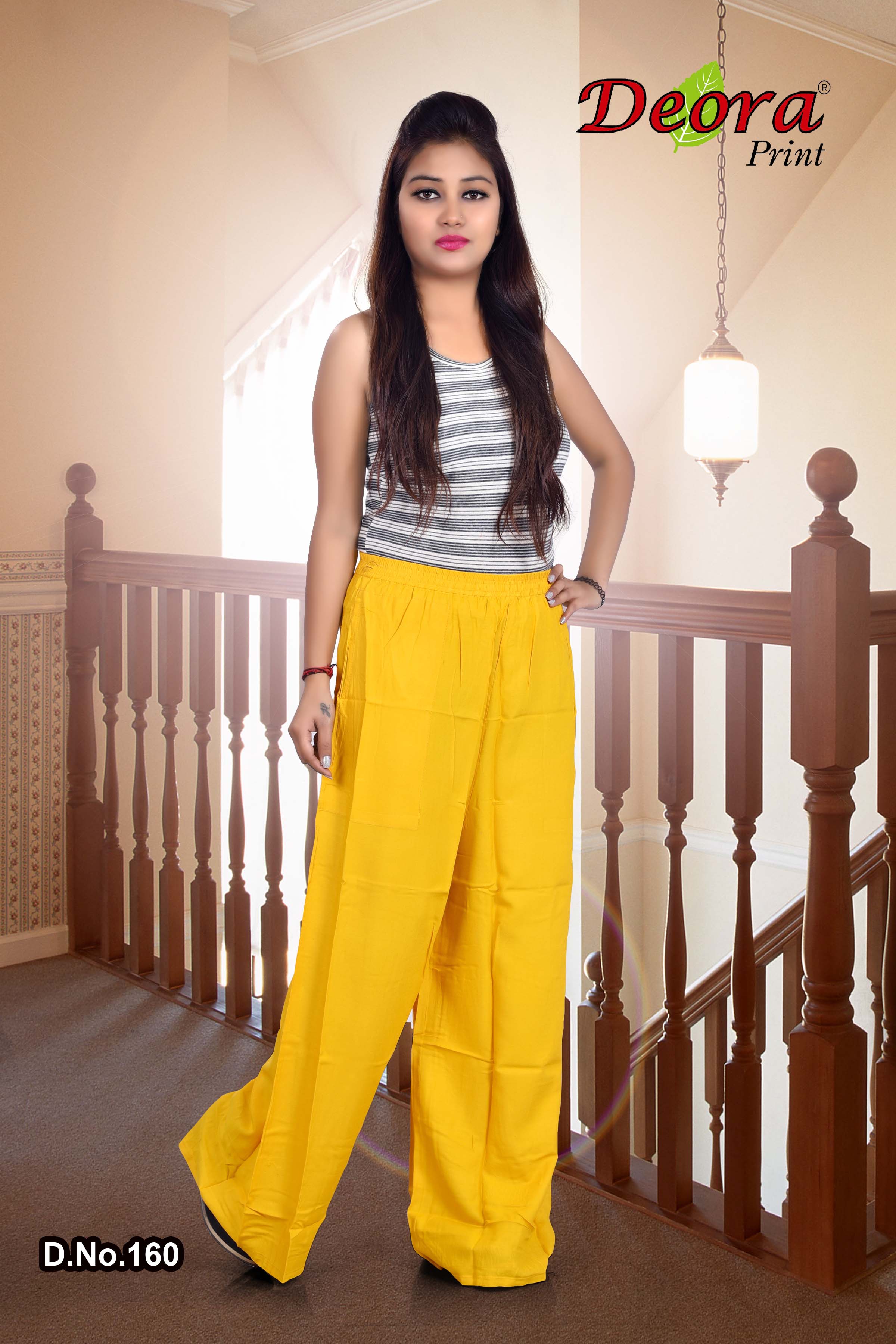 Deora Print collection: Rayon Plain Palazzos