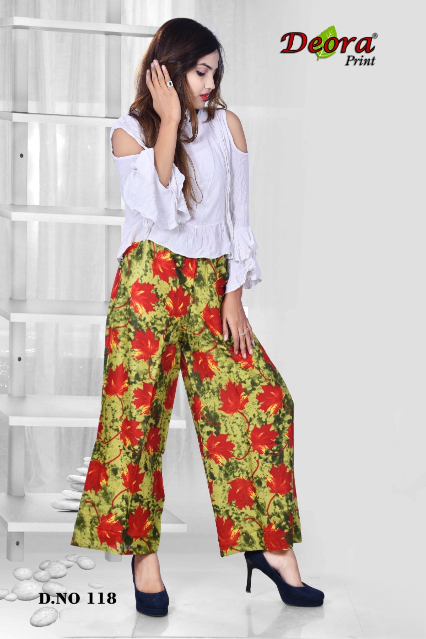 Deora Print collection: Rayon Printed Palazzos