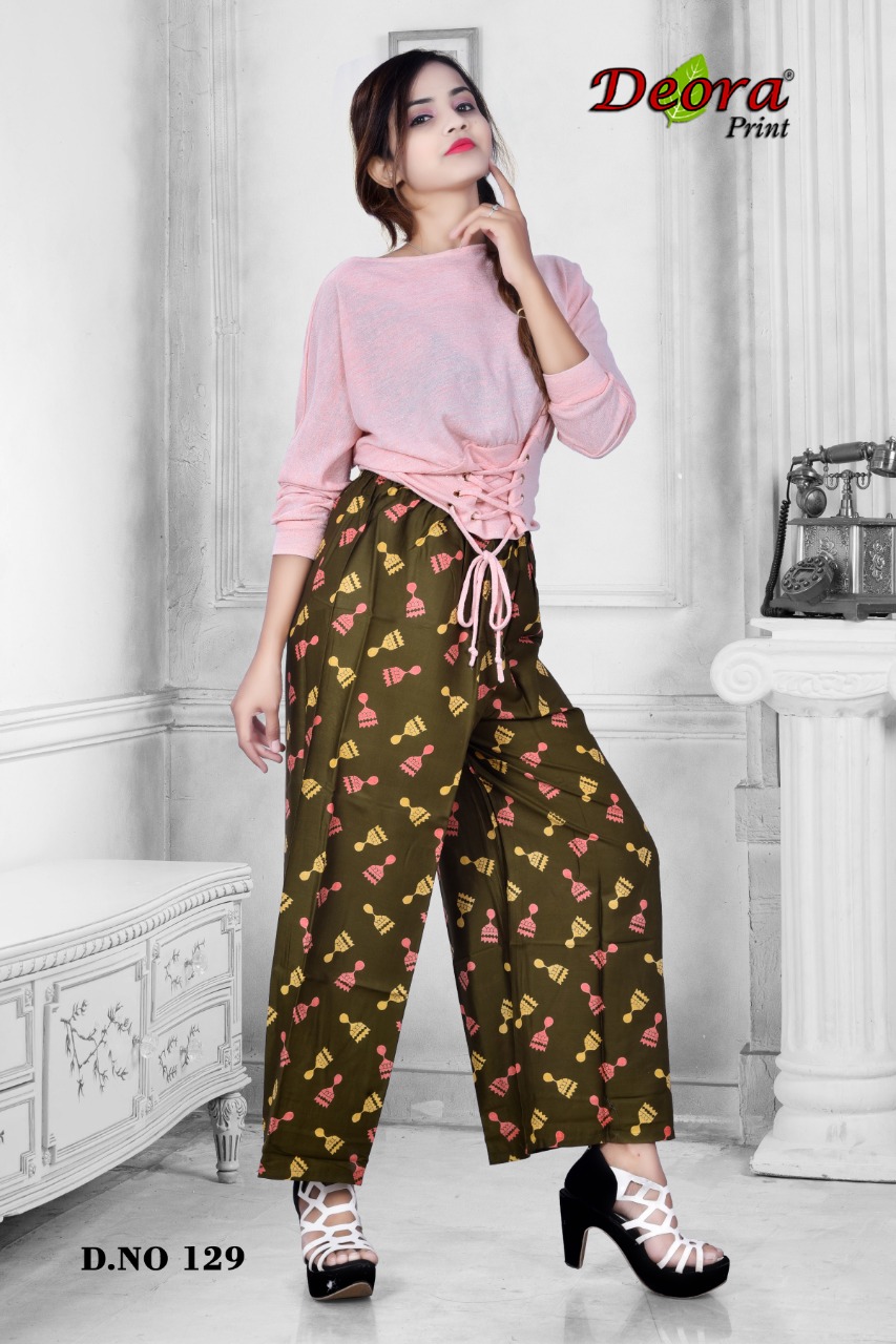 Deora Print collection: Rayon Printed Palazzos