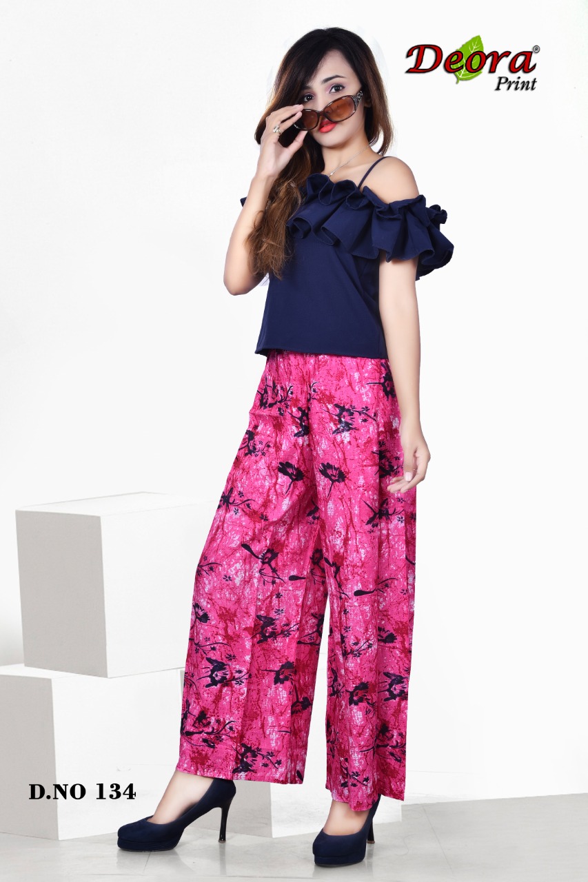 Deora Print collection: Rayon Printed Palazzos