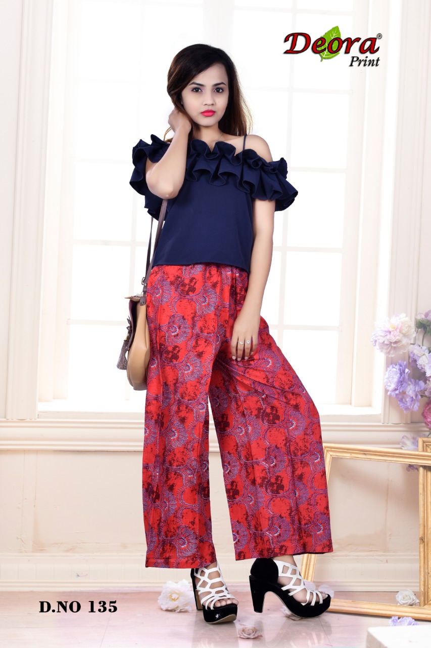 Deora Print collection: Rayon Printed Palazzos