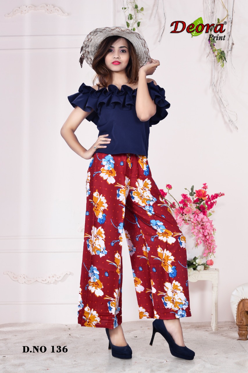 Deora Print collection: Rayon Printed Palazzos